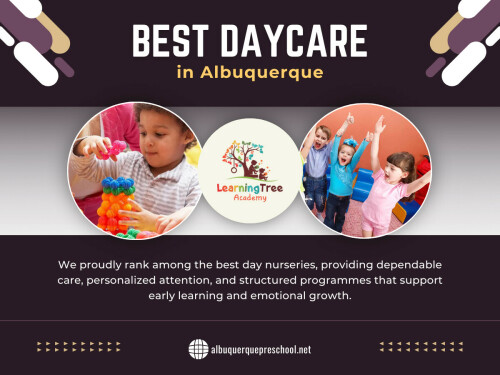 Clean floors and organized toys matter, but also notice the small things: clean sinks, tidy changing areas, and how staff handle snacks and hygiene. The Best Daycare In Albuquerque programs don’t feel messy or neglected they feel cared for.

Learning Tree Academy
Address: 3615 Candelaria Rd NE, Albuquerque, NM 87110, United States
Phone Number: +15058881668

Find Us On Google Map: https://goo.gl/maps/sXHaNYEYyPwfkx4KA

Read Our Blogs:

https://albuquerquepreschool.blogspot.com/2026/01/best-preschool-albuquerque.html

https://albuquerquepreschool.wordpress.com/2026/01/16/preschool-albuquerque-nm/


https://ltapreschool.wixsite.com/albuquerquepres/post/pre-k-albuquerque-mn

More Links:
https://beacons.ai/albuquerquepreschool
https://soundcloud.com/albuquerquepreschool
https://medium.com/@albuquerquepreschool