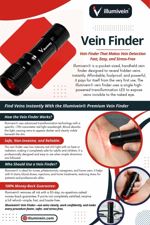 Elderly patients may have delicate or rolling veins because of their age, medications, or chronic conditions. The skin may be fragile and bruise easily, and repeated attempts at venipuncture can result in permanent damage.A best vein finder assists doctors in locating deeper and more stable veins. This makes the process less traumatic and helps in maintaining the health of the veins.

Read Our Blogs

https://illumivein.wordpress.com/
https://medium.com/@illumivein/about

More Links:
https://joy.link/illumivein
https://campsite.bio/illumivein
https://myurls.co/illumivein