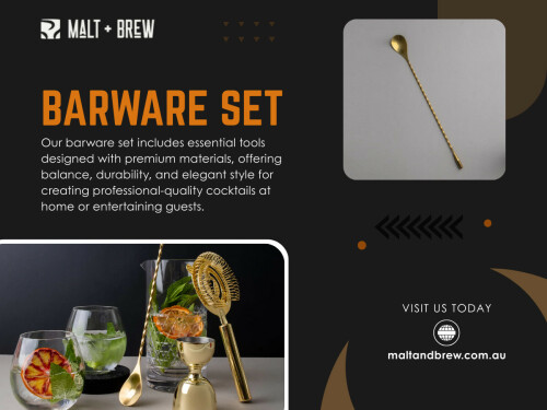 Even with a modest budget, a complete Barware Set always feels more intentional than a standalone item. This is why Barware Gift Sets are such effective gifts. They suggest thought, planning, and usefulness.

 Malt & Brew
Address: 1/22 Westpool Drive, Hallam, Victoria 3803, Australia
Phone: +61 423 032 090

For more Information :  https://maltandbrew.com.au/collections/barware-bundles

Google Map: https://goo.gl/maps/6E6GLMhRsbiSQV577

Read Our Blogs:
https://maltandbrew.blogspot.com/2026/01/anniversary-gifts-for-him.html
https://maltandbrewaus.wordpress.com/2026/01/19/barware-gifts/
https://maltandbrew.mystrikingly.com/blog/cocktail-making-kits

More Links:
https://disqus.com/by/maltandbrew/about/
https://allmylinks.com/maltandbrewaus
https://about.me/maltbrew