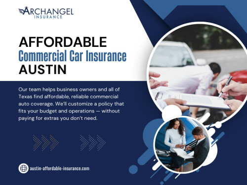Unfortunately, many business owners rush the process or overlook key details, ending up with gaps in coverage that only show up after an accident. The goal isn’t just to find Affordable Commercial Car Insurance Austin — it’s to find protection that truly fits your business.

Official Website - https://austin-affordable-insurance.com/business-auto-insurance/

Find us on Google Map - https://maps.app.goo.gl/DgM8uwRpWbHRrGkW8

Archangel Insurance Austin
Contact Us -
Address - 901 Mopac Expressway South, Building 1, Suite 300, Austin, Texas 78746
Phone No - 737-257-6007

Read Our Blogs - 
http://691af9d0b968a.site123.me
https://archangel-insurance-austin.jimdosite.com/

More Links - 
https://twitback.com/archangelinsuranceaustin
https://www.checkli.com/archangelinsuranceaustin
https://web.ggather.com/archangelinsuranceaustin