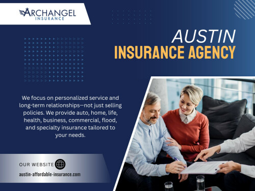 When something goes wrong, you don’t want to spend hours on hold with a national hotline. You want local help — fast. Working with a trusted Austin Insurance Agency near me means your broker is right here in the community, ready to respond when you need them.

Find us on Google Map - https://maps.app.goo.gl/DgM8uwRpWbHRrGkW8

Archangel Insurance Austin
Contact Us -
Address - 901 Mopac Expressway South, Building 1, Suite 300, Austin, Texas 78746
Phone No - 737-257-6007

Read Our Blogs - 
http://691af9d0b968a.site123.me
https://archangel-insurance-austin.jimdosite.com/

More Links - 
https://linkin.bio/archangelinsuranceaustin
https://igli.me/archangelinsuranceaustin
https://c8ke.me/archangelinsuranceaustin
https://medium.com/@archangelinsuranceaustin/about