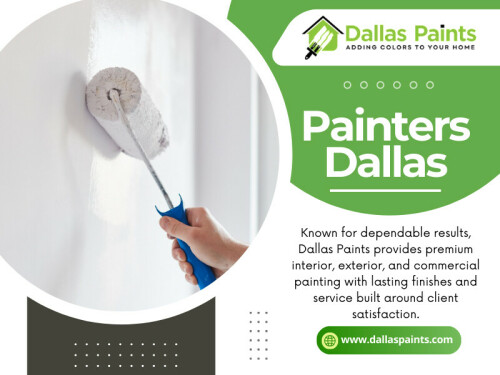 When people search for Painters Dallas homeowners trust, they are usually not just looking for someone with a ladder and a truck. They are looking for reliability, craftsmanship, and a team that respects their home as much as they do. Whether you are repainting a single room or planning a full interior or exterior update, choosing the right painters makes all the difference.

Contact :Dallas Paints
Address: 2427 Allen St, Dallas, TX 75204
 Phone: (214) 978-4400

Find Us On Google Map: https://maps.app.goo.gl/JUwfMorJhrE3fb626

 Read Our Blog:
https://paintsdallas.wordpress.com/
https://dallaspaints.wixsite.com/dallaspaints
https://dallaspaints.weebly.com/


More Links:
https://igli.me/dallaspaints
https://myanimelist.net/profile/dallaspainters
https://vimeo.com/dallaspaints