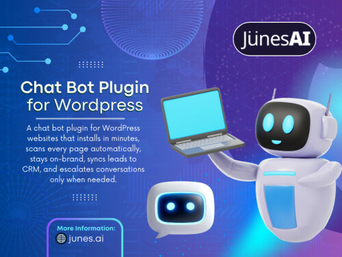 A balanced Chat Bot Plugin for Wordpress Website allows the interpretation of the conversation in natural language, not by rigid scripting.

Read Our Blogs:
https://aijunes.wordpress.com/
https://junesai.tumblr.com/
https://junesai.wixsite.com/junesai/

More Links:
https://beacons.ai/junesai
https://gravatar.com/aijunes
https://junesai.mystrikingly.com/
https://patreon.com/JunesAI