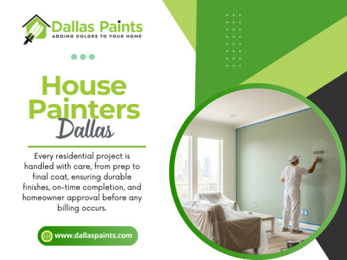 If you have worked with Dallas House Painters or are planning to hire House Painters Dallas soon, these practical maintenance tips will help protect your investment and keep your interior paint looking fresh for the long run..

Contact :Dallas Paints
Address: 2427 Allen St, Dallas, TX 75204
 Phone: (214) 978-4400

Find Us On Google Map: https://maps.app.goo.gl/JUwfMorJhrE3fb626


 Read Our Blog:
https://penzu.com/p/a55228ff7ad59874
https://dallaspaints.mystrikingly.com/blog/dallas-house-painters
https://paintsdallas.wordpress.com/


More Links:
https://linktr.ee/dallaspainters
https://peatix.com/us/user/28744497
https://www.viki.com/collections/4218653l