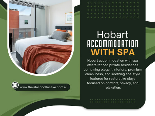 The Island Collective represents a modern interpretation of Boutique accommodation Hobart—one that values calm, design integrity, and genuine comfort.

As a premium option for Hobart accommodation with spa, it focuses on:

Privacy without isolation

Wellness without excess

Luxury without noise

For the traveler who prizes trust, quality, and experience above shallow indulgence, it provides a stay that captures the spirit of Tasmania.

The Island Collective

Address: Hobart, Tasmania, 7000

Phone Number : +61400101466