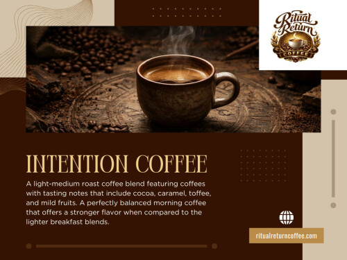 The purpose of this article is to discuss: the significance of a daily intention coffee ritual; how you can use small batch specialty coffee in order to start your day off right; and the sometimes unexpected advantages that a daily mindful coffee experience can give to your life.

Read our Blogs:
https://ritualreturncoffee.wordpress.com
https://ritualreturncoffee.tumblr.com/
https://medium.com/@ritualreturncoffee/spiritual-coffee-experience-a32b4f0869ef

Related Links:
https://heylink.me/ritualreturncoffee/
https://gravatar.com/ritualreturncoffee
https://www.magcloud.com/user/ritualreturncoffee